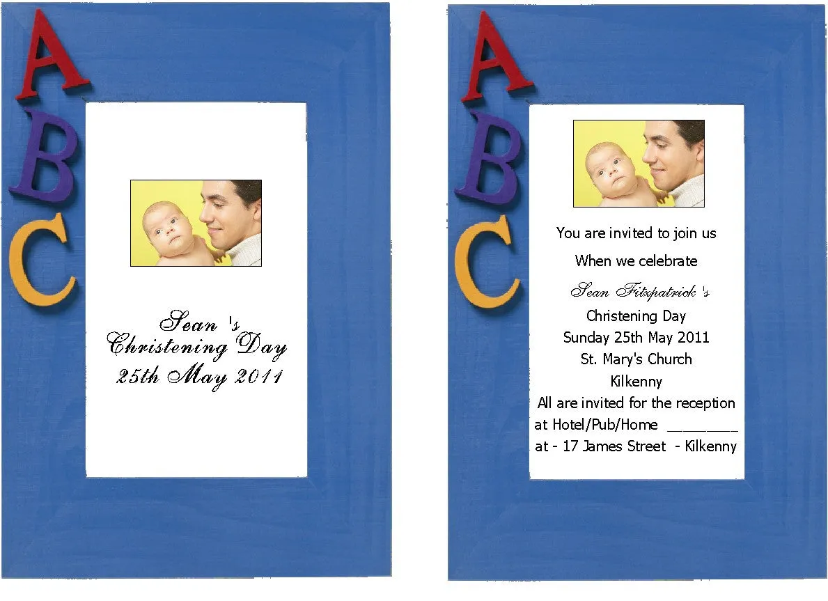 Christening Invitations - Personalised