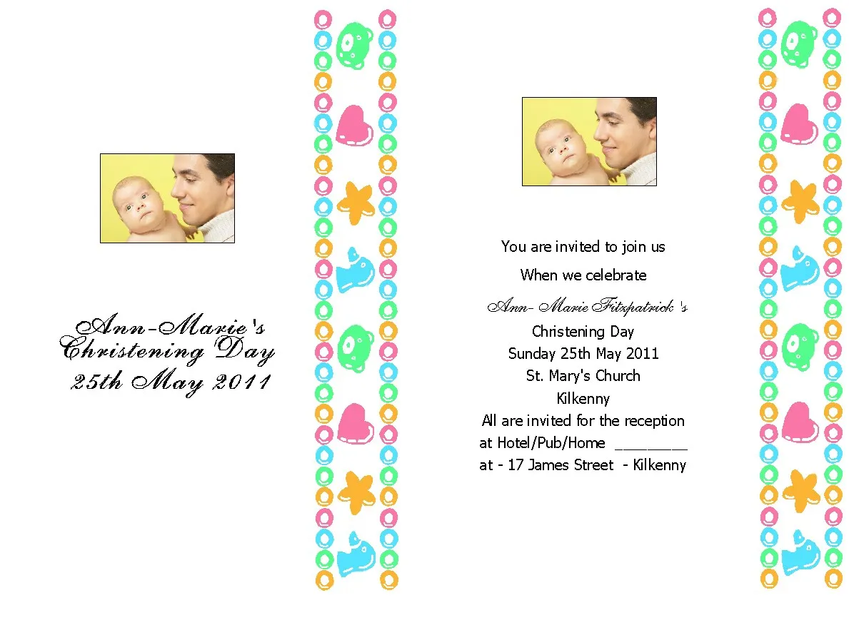 Christening Invitations - Personalised
