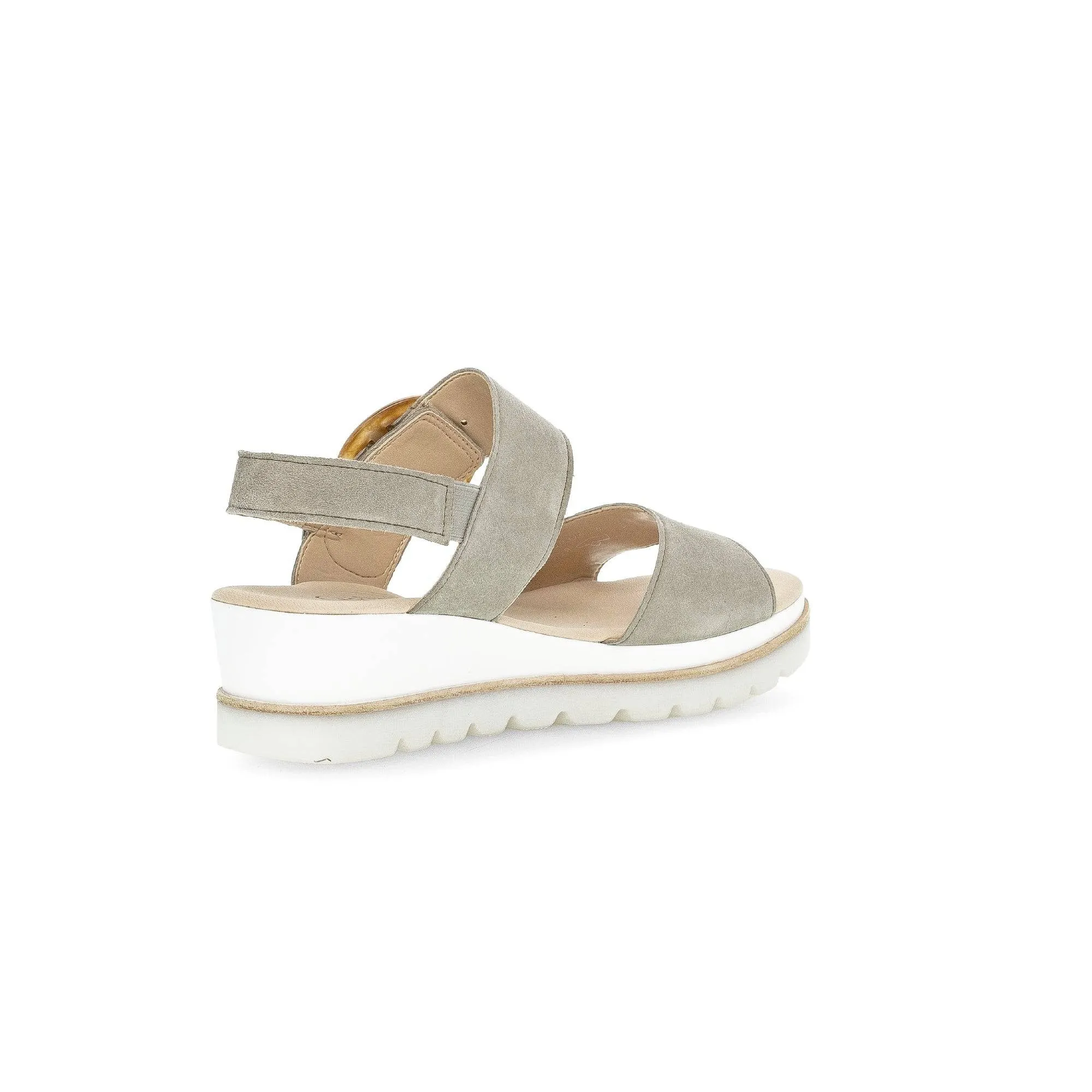 Gabor 44.645.19 Yeo Ladies Grey Suede Touch Fastening Sandals