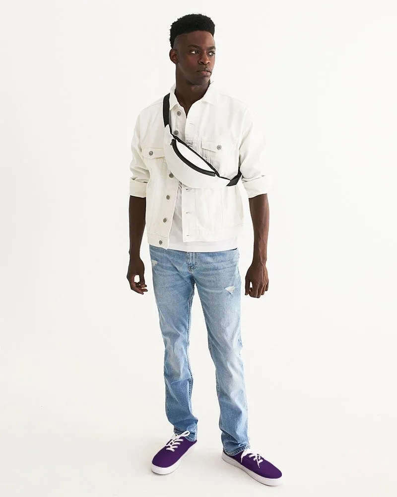 Medium Dark Violet Men's Canvas Sneakers | Men's | Medium Dark Pure Violet | C75M100Y0K60