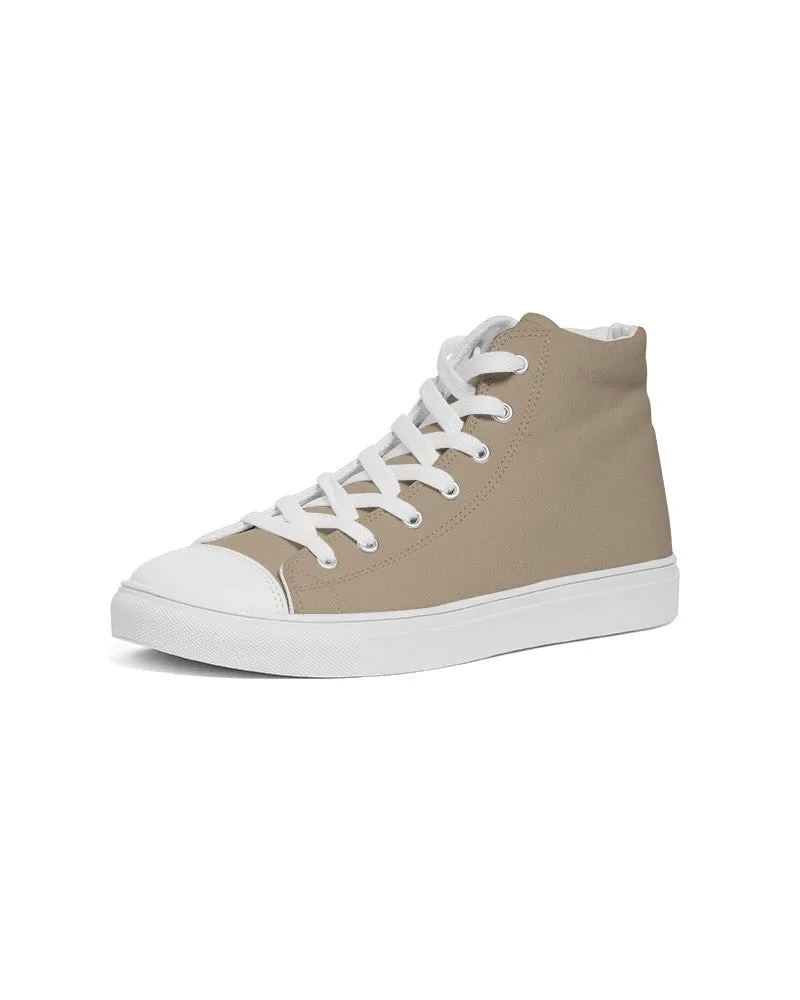 Shaded Pale Pastel Orange Brown High-Top Canvas Sneakers | Men's | C0M15Y30K30