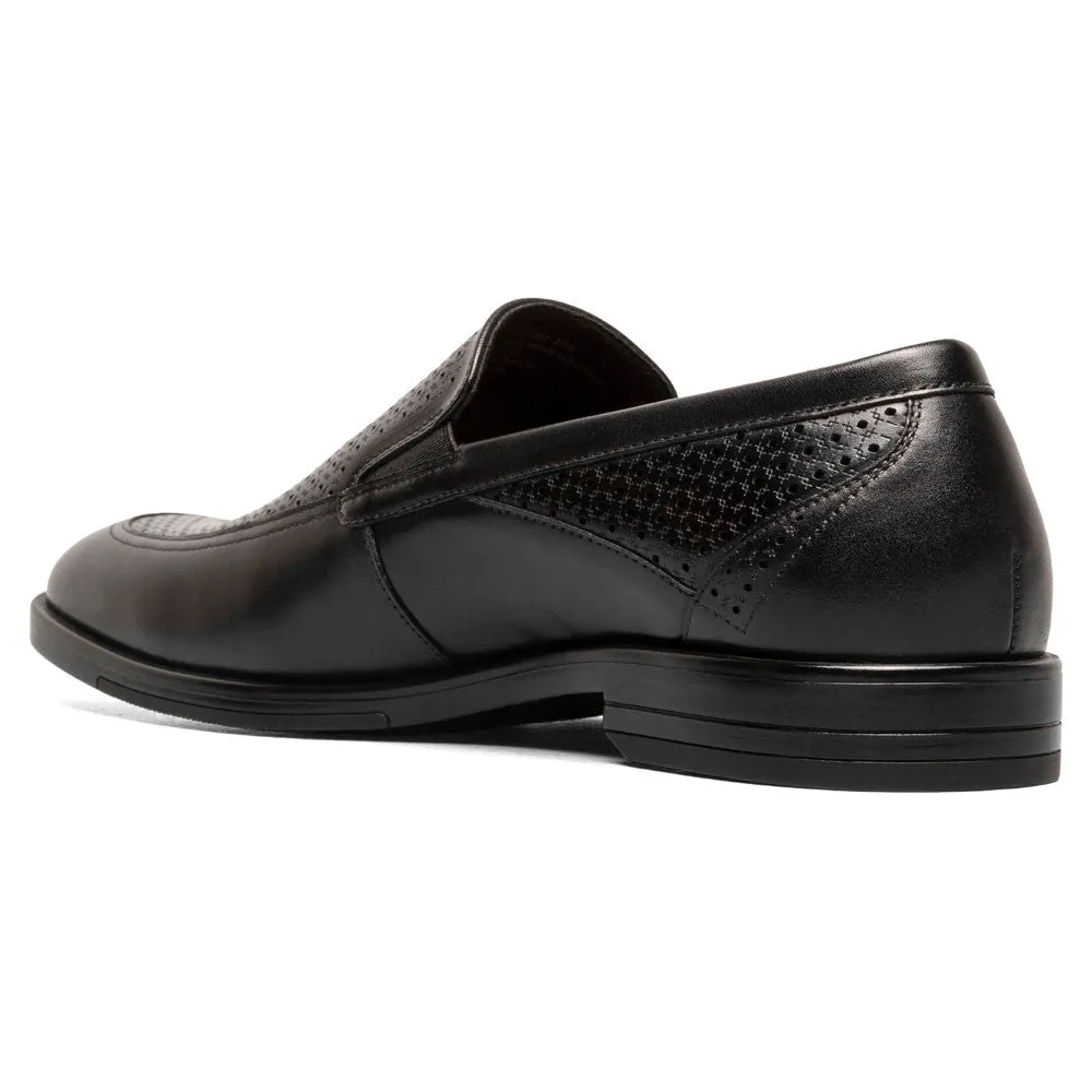 Stacy Adams Aiden Black Moc Toe Slip On